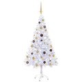 VidaXL Kunstkerstboom met verlichting en kerstballen 380 takken 150 cm