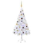 VidaXL Kunstkerstboom met verlichting en kerstballen 380 takken 150 cm