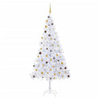 VidaXL Kunstkerstboom met verlichting en kerstballen 910 takken 210 cm