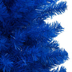 VidaXL Kunstkerstboom met verlichting en kerstballen 120 cm PVC blauw
