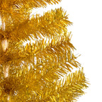 VidaXL Kunstkerstboom met verlichting en kerstballen 180 cm PET goud