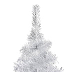 VidaXL Kunstkerstboom met verlichting en kerstballen 210 cm PET zilver