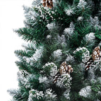 VidaXL Kunstkerstboom met verlichting kerstballen dennenappels 180 c5