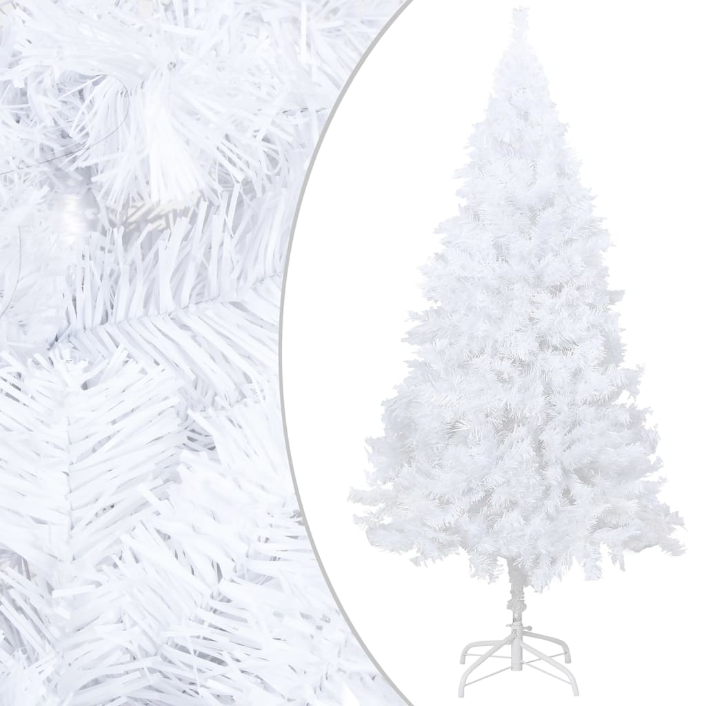 VidaXL Kunstkerstboom met verlichting en kerstballen 120 cm PVC wit