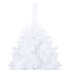 VidaXL Kunstkerstboom met verlichting en kerstballen 150 cm PVC wit