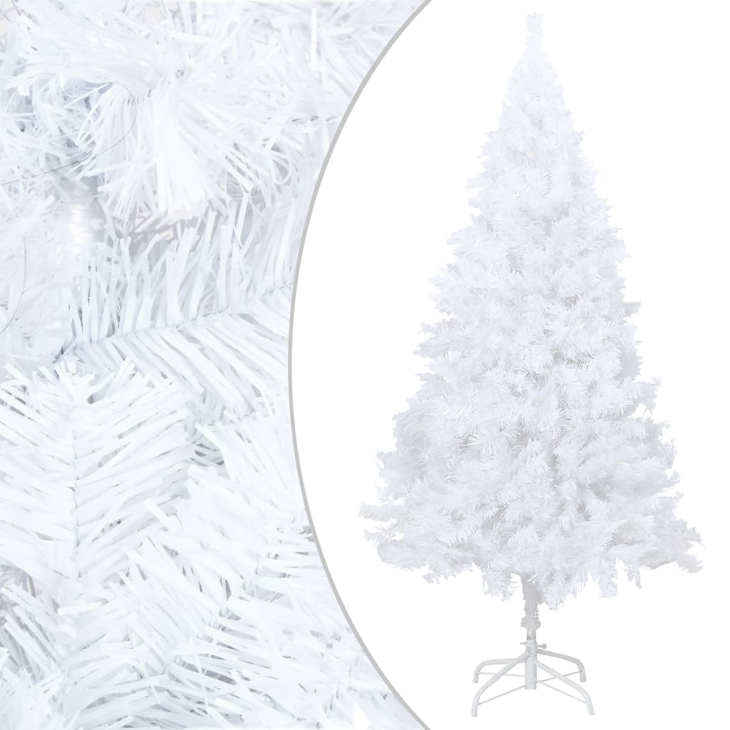VidaXL Kunstkerstboom met verlichting en kerstballen 180 cm PVC wit