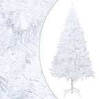 VidaXL Kunstkerstboom met verlichting en kerstballen 240 cm wit