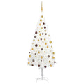 Vidaxl kunstkerstboom met verlichting en kerstballen 180 cm wit