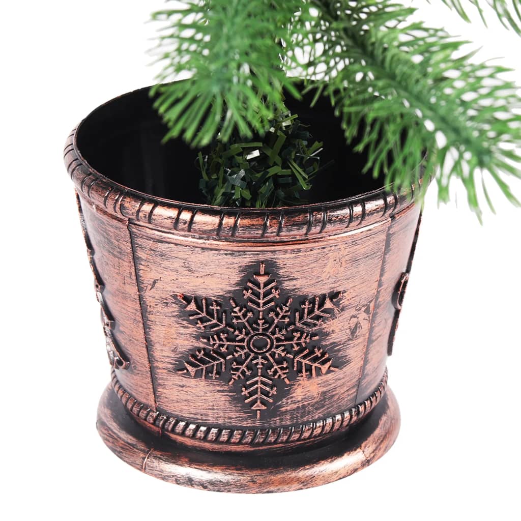 VidaXL Kunstkerstboom met verlichting en kerstballen 65 cm groen