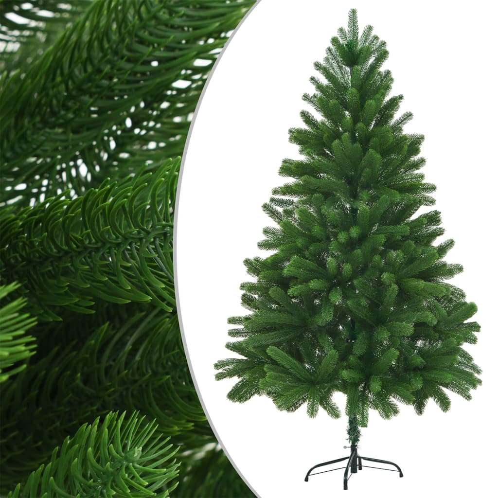 Vidaxl kunstkerstboom met verlichting en kerstballen 210 cm groen