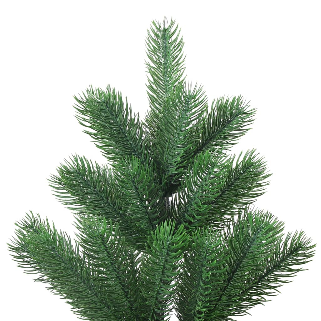 VidaXL Kunstkerstboom Nordmann met LED's en kerstballen 210 cm groen