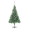VidaXL Kunstkerstboom met verlichting en kerstballen 230 takken 120 cm
