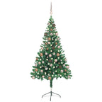 VidaXL Kunstkerstboom met verlichting en kerstballen 380 takken 150 cm