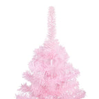VidaXL Kunstkerstboom met verlichting en kerstballen 150 cm PVC roze