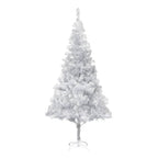 VidaXL Kunstkerstboom met verlichting en kerstballen 180 cm PET zilver