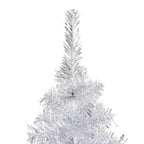 VidaXL Kunstkerstboom met verlichting en kerstballen 210 cm PET zilver