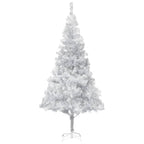 VidaXL Kunstkerstboom met verlichting en kerstballen 240 cm PET zilver
