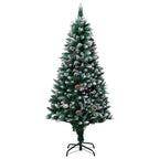VidaXL Kunstkerstboom met verlichting kerstballen dennenappels 180 c5