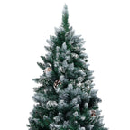 VidaXL Kunstkerstboom met verlichting kerstballen dennenappels 180 c5
