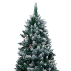 VidaXL Kunstkerstboom met verlichting kerstballen dennenappels 210 cm