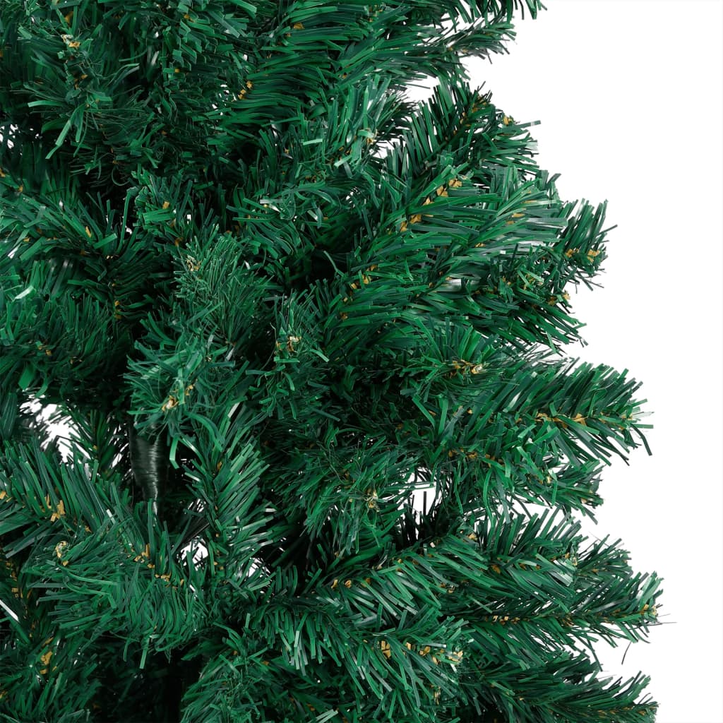 VidaXL Kunstkerstboom met verlichting en kerstballen 180 cm PVC groen
