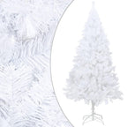 VidaXL Kunstkerstboom met verlichting en kerstballen 120 cm PVC wit