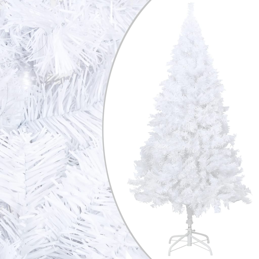 VidaXL Kunstkerstboom met verlichting en kerstballen 120 cm PVC wit