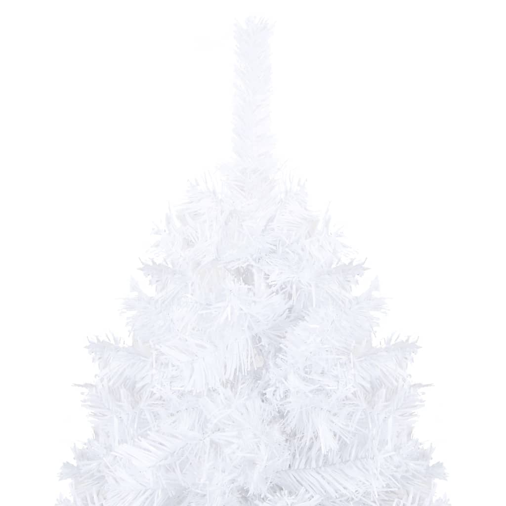 VidaXL Kunstkerstboom met verlichting en kerstballen 240 cm wit