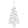 VidaXL Kunstkerstboom met verlichting en kerstballen 90 cm wit