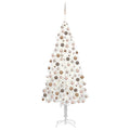VidaXL Kunstkerstboom met verlichting en kerstballen 240 cm wit