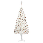 VidaXL Kunstkerstboom met verlichting en kerstballen 240 cm wit
