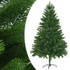 VidaXL Kunstkerstboom met verlichting en kerstballen 210 cm groen