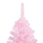 Vidaxl kunstkerstboom met verlichting en kerstballen 150 cm pvc roze