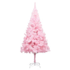 VidaXL Kunstkerstboom met verlichting en kerstballen 240 cm PVC roze
