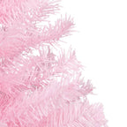 VidaXL Kunstkerstboom met verlichting en kerstballen 240 cm PVC roze