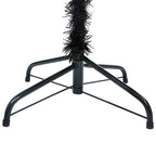 VidaXL Kunstkerstboom met verlichting en kerstballen 210 cm PVC zwart