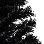 VidaXL Kunstkerstboom met verlichting en kerstballen 240 cm PVC zwart
