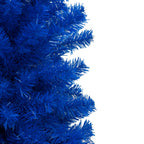 VidaXL Kunstkerstboom met verlichting en kerstballen 210 cm PVC blauw