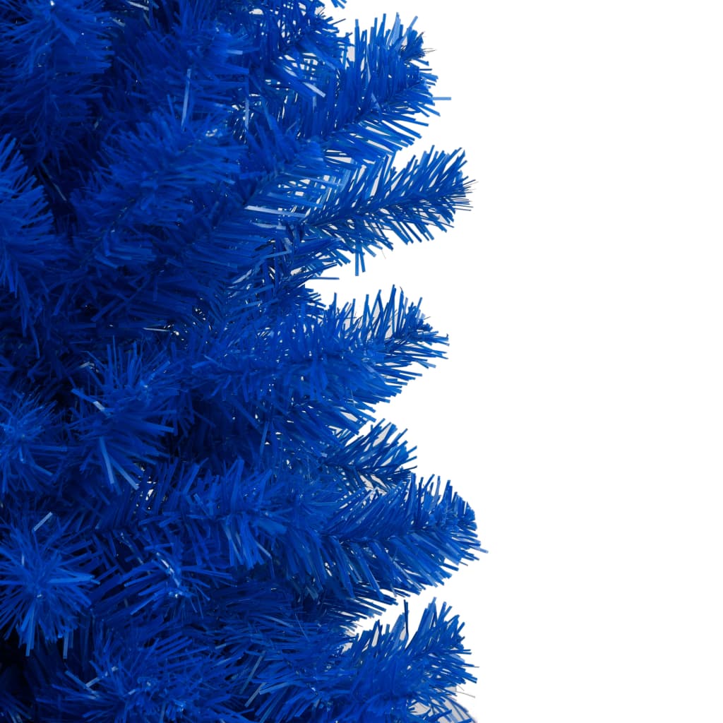 VidaXL Kunstkerstboom met verlichting en kerstballen 210 cm PVC blauw