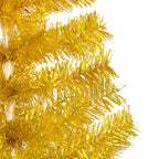 VidaXL Kunstkerstboom met verlichting en kerstballen 210 cm PET goud