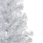 VidaXL Kunstkerstboom met verlichting en kerstballen 150 cm PET zilver