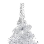 VidaXL Kunstkerstboom met verlichting en kerstballen 210 cm PET zilver