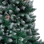 Vidaxl kunstkerstboom met led en kerstballen en dennenappels 180 cm