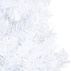 Vidaxl kunstkerstboom met verlichting en kerstballen 120 cm pvc wit