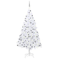 VidaXL Kunstkerstboom met verlichting en kerstballen 240 cm wit