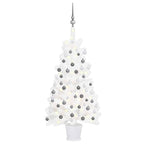 VidaXL Kunstkerstboom met verlichting en kerstballen 90 cm wit
