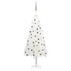 Vidaxl kunstkerstboom met verlichting en kerstballen 120 cm wit