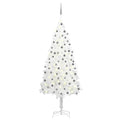 VidaXL Kunstkerstboom met verlichting en kerstballen 210 cm PVC wit