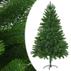 VidaXL Kunstkerstboom met verlichting en kerstballen 210 cm groen