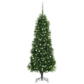VidaXL Kunstkerstboom met verlichting en kerstballen 240 cm groen